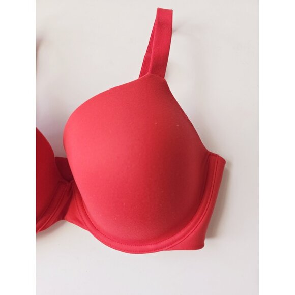 Soma Enbliss Red Full Coverage Figure Underwire Lined Molded T-Shirt Bra 34DD - Picture 2 of 10